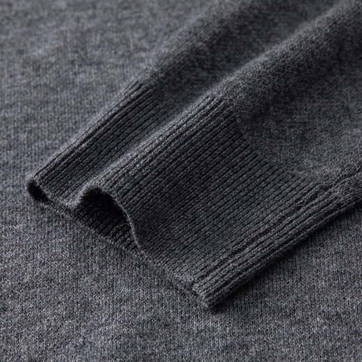 Kangaroo (DAISHU) 100% sheep wool autumn semi-worsted wool sweater stand collar zipper thickened full wool cardigan for men