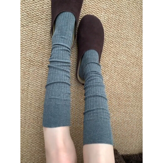 Ao Yan Lai vertical striped slimming calf socks for women in autumn and winter, lazy style, five colors, 1 pair each