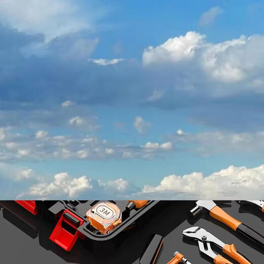 Yusenyi Home Electric Drill Hardware Complete Set Electric Repair Woodworking Multifunctional Universal Complete Tool Combination Tool Box Enhanced Impact Drill Fire Set