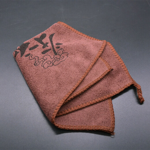 Shantou Lincun tea towel absorbent tea set towel tea tablecloth cotton and linen Zen tea table cloth tea set accessories home hospitality preferred quality 25*25cm brown 3 pieces