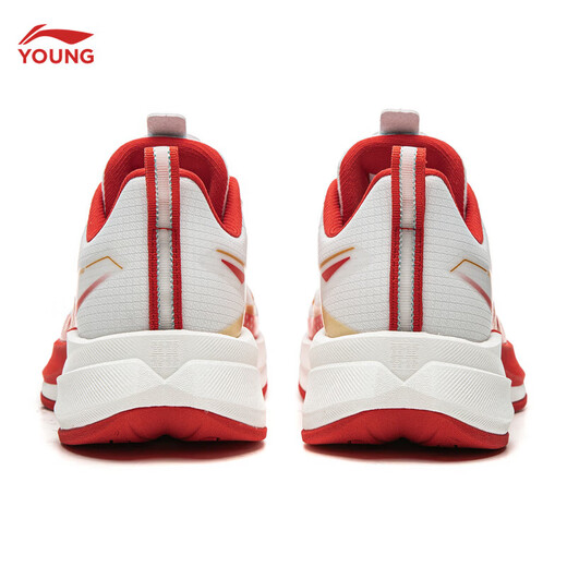 Li Ning Children's Shoes Spring New Children's Running Shoes for Boys and Girls Red Rabbit 9PROYOUNG Silk High Rebound Sports Shoes Standard White/Bright Neon-7 37