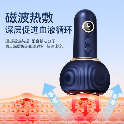 Sawang Germany electric gua sha instrument, cupping all-in-one machine, cupping, walking cup, hot compress to clear abdominal meridians, fully automatic walking cup, unblocking cup, New Year's gift for parents, top charging model, upgraded painless pressure relief, green + 99 levels of strength