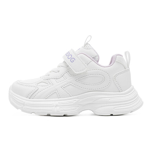 BOBDOG Children's Shoes Boys White Sports Shoes 2026 Spring New Campus Shoes Boys and Girls White Shoes White 26 Suitable for Feet Length 15.4CM