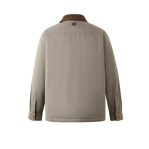 ELAND衣恋羽绒服男装鹅绒合身小落肩轻量翻领外套2026春季新款 军绿色(49)Khaki L /175