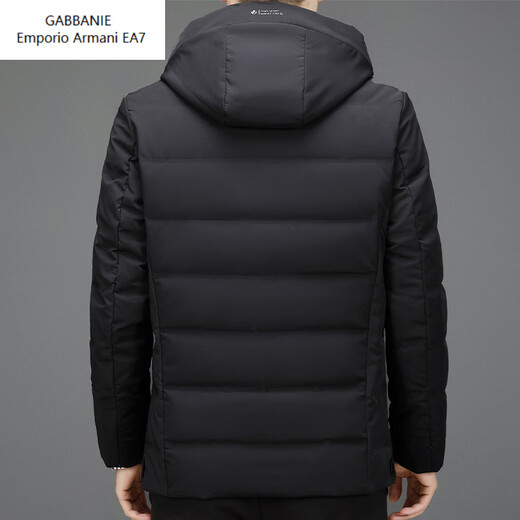 Emporio Armani EA7 Armani winter men's down jacket new style removable stand-up collar hooded men's white duck down thickened warm jacket shrimp green L 175 suitable for 120-135Jin Jin equals 0.5 kg