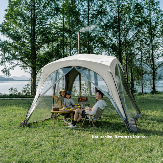 Naturehike Noke cloud community self-standing quick-open titanium black rubber canopy tent outdoor camping picnic rain-proof and sun-proof dome pavilion