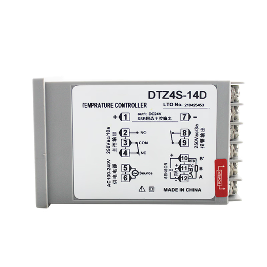 Thermostat with RS485 communication digital display intelligent fully automatic PID temperature controller high-precision temperature control alarm DTZ4S-14D size 48*48 K type dual output