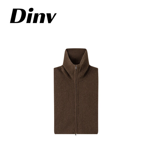 Dianyu dinv/ Dianyu Stacking Diary Raccoon Sheep Wool Knitted Sleeveless Inner Vest Women's Vest and Waistcoat Brown One Size