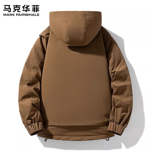 MARK FAIRWHALE Hong Kong style retro casual down jacket men's 2026 spring new warm and comfortable thickened anti-cold tide brand top black 85% white duck down M recommended 105-120 Jin Jin equals 0.5 kg