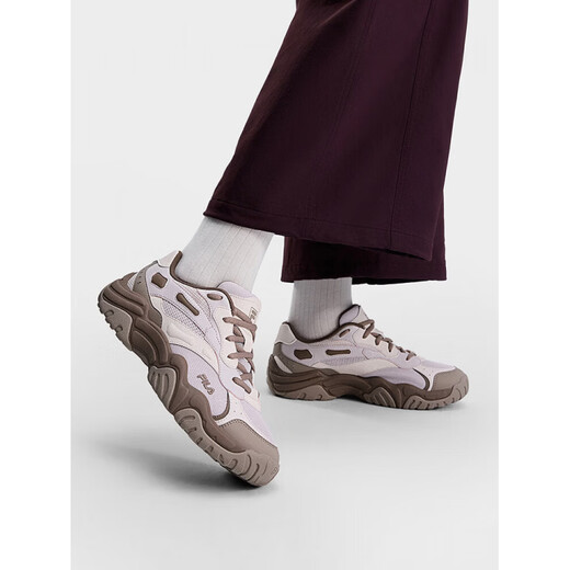 FILA Women's Coral Shoes 2026 Spring Men's Shoes Retro Sports Running Shoes F12WM612107 F12W612107FBP Black_Bin Gray-Female 35.5