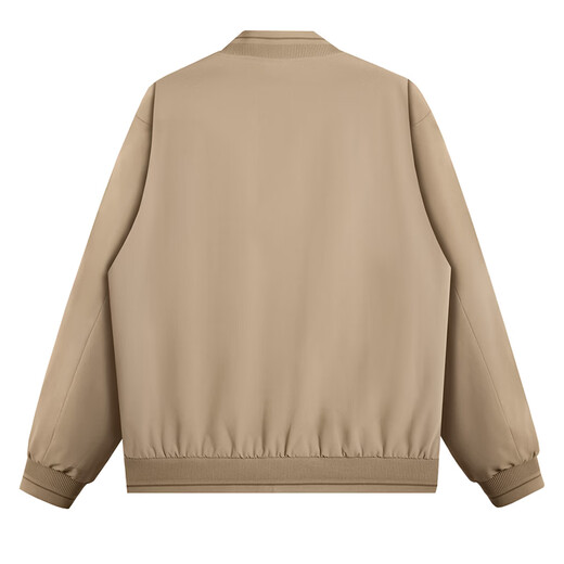 Dances with Wolves Baseball Collar Aviator Windproof Wrinkle Resistant Jacket Easy Care Top Men's Jacket 706 Light Khaki S