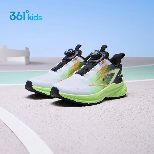 361 boys running shoes 2026 spring new style non-slip breathable knob children's sports shoes for middle-aged, primary school students and girls 361 degree white/flower pink/clear sky blue 38