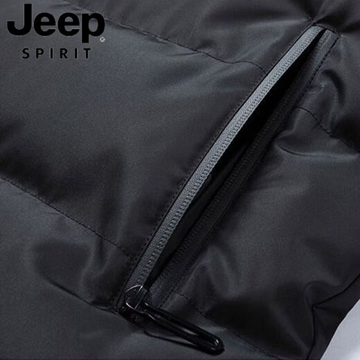 JEEP SPIRIT Down Vest Men's Autumn and Winter 2025 New Style Waistcoat Vest Jacket Casual Warm Vest Thickened Jacket Warm Cotton Vest Blue - Leopard M55 M Recommended 85-100Jin Jin equals 0.5 kg