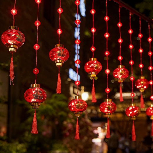 Good Little Sheep New Year Lanterns with the word 