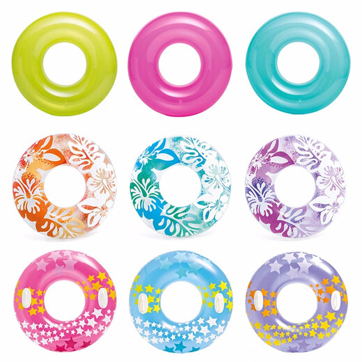 INTEX adult swimming ring animal multi-shaped baby floating ring inflatable toy swimming ring water underarm ring thickened PVC black river rat swimming ring diameter 112CM