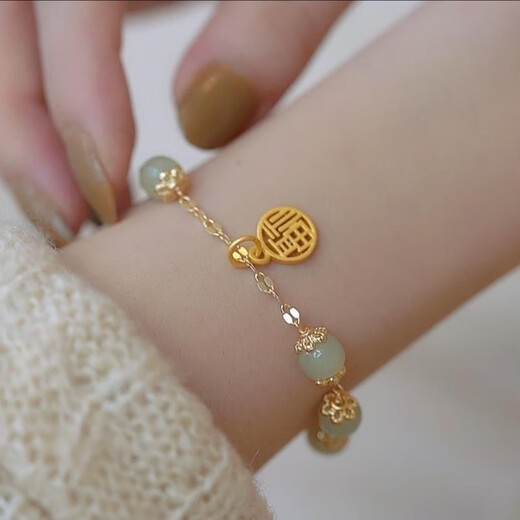 
Three Life One Life Fu brand retro feel ins bestie gift bracelet new style M1476 [Bow Bracelet]