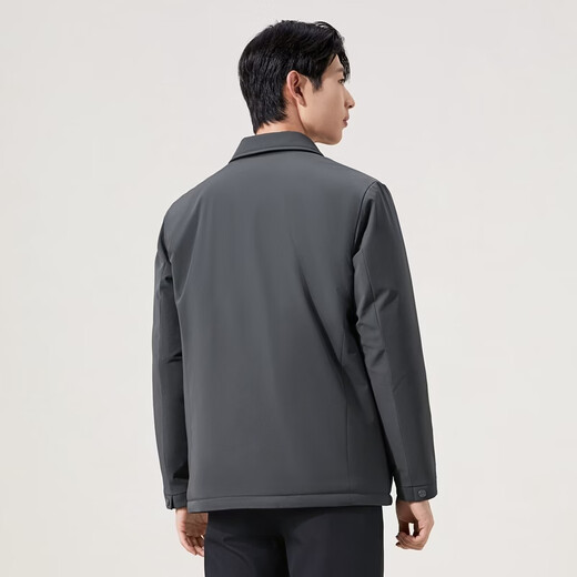 Qipai Men's Water-repellent Down Jacket Men's Winter New Goose Down Warm Graphene Lined Lapel Down Jacket Dark Gray Water-Repellent, 85 Goose Down S 165/84A