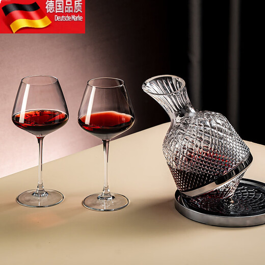 Tuojin French crystal red wine glasses, a pair of burgundy goblets upside down set, damage compensation guaranteed, 450ML crystal red wine glasses*2