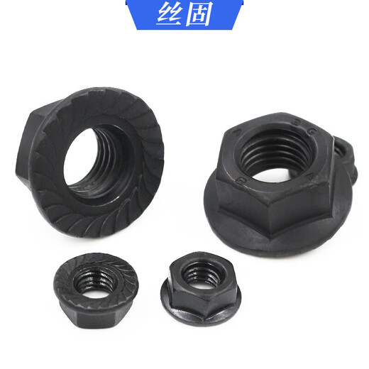 Wenzhi grade 8.8 black toothed flange nut DIN6923/6177 fine thread flange nut M6/8/10/12 grade 8 standard thread