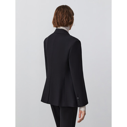 Langzi French wool commuter professional suit jacket new black short suit formal temperament winter new style black 3 M