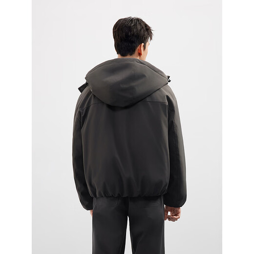 GXG men's three-proof hooded down jacket American work style 25 winter new style dark gray 170/M