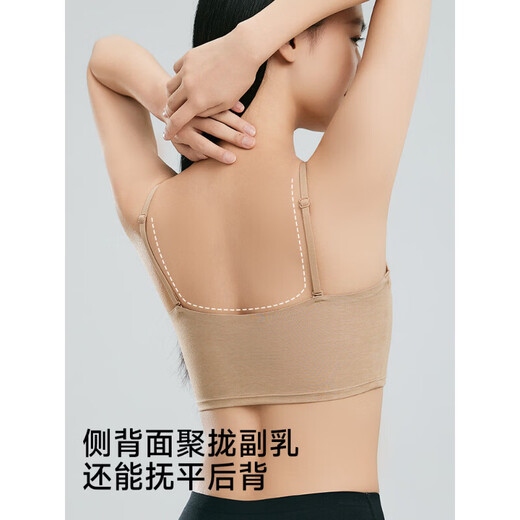 Tingmei (GRACEWELL) Ting beauty style seamless tube bra 2025 new support, secondary breast, anti-exposure, beautiful vest black M 34/75AB recommended 90-110 Jin Jin equals 0.5 kg
