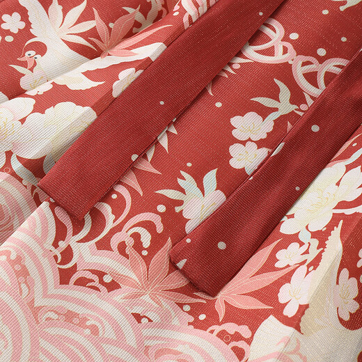 October Mommy New Year's greetings clothes for girls and children Hanfu winter clothes baby girl thickened dress Ming suit Chinese red 140