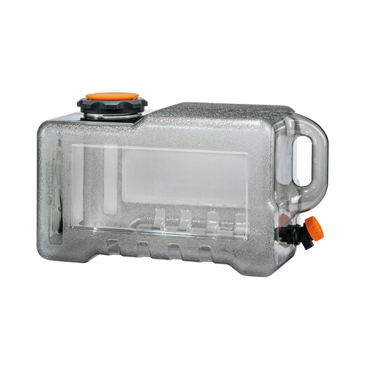 AFC car-mounted rectangular bucket pure water bucket 12 liters outdoor bucket square bucket PC plastic bucket 5L transparent water storage bucket 5 liter rectangular bucket (gray free three-piece set