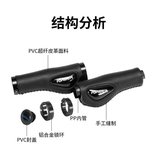 Permanent bicycle silicone grips, mountain bike riding equipment accessories, shock-absorbing meat ball grips, liquid silicone grips - black (with tools)