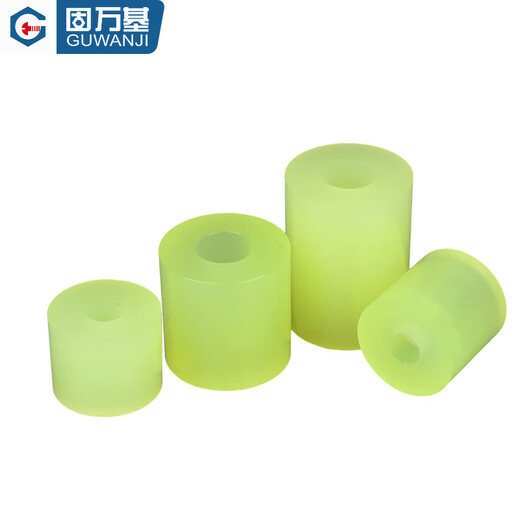 GUWANJI FA polyurethane shock-absorbing material with countersunk hole ring-type anti-collision protective sleeve PU excellent rubber buffer pad pressure-resistant wear-resistant block M5-20*20 2 pieces