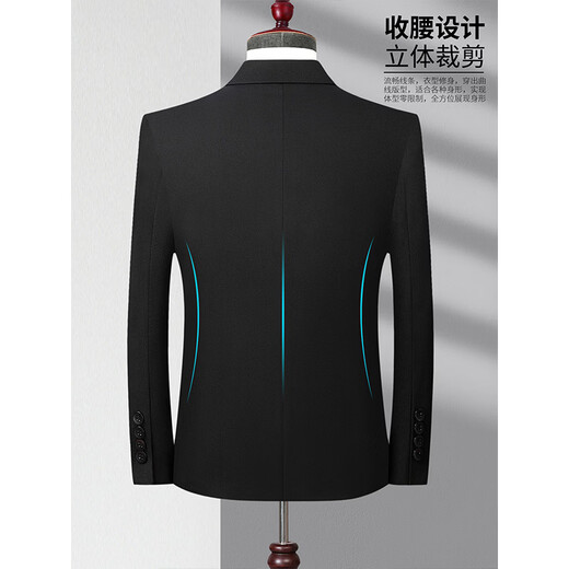 Woodpecker 2026 new groom suit wedding dress groomsmen slim Korean suit banquet wedding formal black single jacket XL recommended 115-125 Jin Jin equals 0.5 kg
