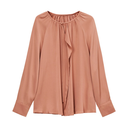 Yanyu's unique intellectual shirt for women 2026 early spring new design French style loose and versatile long-sleeved top Orange L