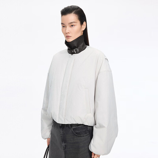 Jiangnan Buyi (JNBY) Shopping mall same style 25 winter new cotton coat loose lapel 5PBB1553H 126/gray white L