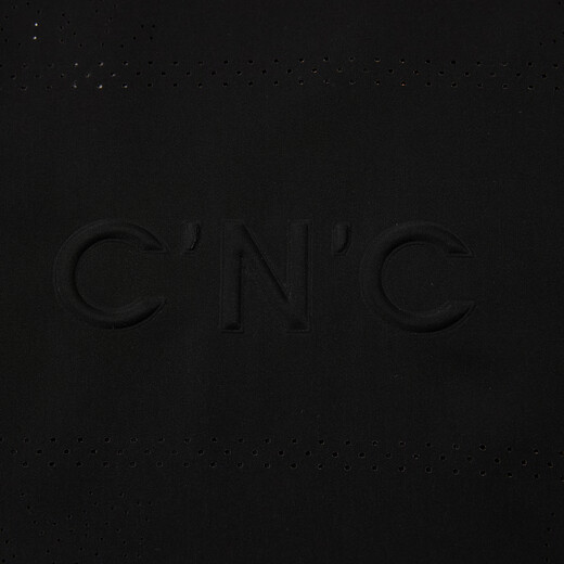 C N C men's Outlet logo printed mesh breathable CNC hooded jacket men's spring and summer trend light luxury zipper jacket black 46 /XS/(165/84A)