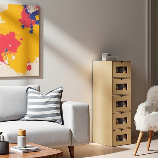 Sanqihu Shoe Box Storage Box Drawer-type Kraft Paper Box Carton Dust-proof Dormitory Thickened Transparent Empty Box Short Boots to Save Space Hardened Unisex 4 Pieces Best-Selling Within 46 Sizes