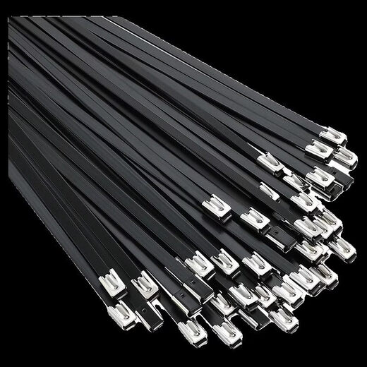 Stainless steel tie German 304 spray-painted stainless steel tensioner high strength anti-aging new self-locking metal resistant 4.6*400mm (100 strands 1 pack) 304 material