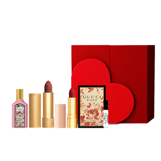 Gucci (GUCCI) New Year's Valentine's Day Gift Lipstick Gift Box Perfume Women's Cosmetic Set Makeup Gift Box Birthday Gift for Girls Free Perfume Velvet Mist 208+ Velvet Mist 25+ Perfume 5ml