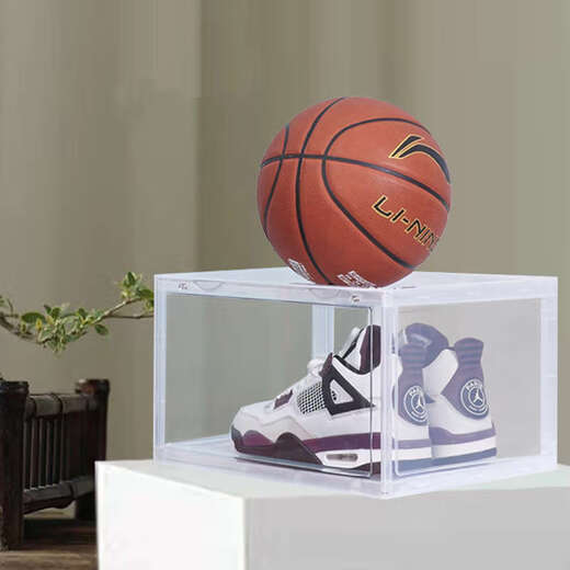 Yusenyi Transparent Shoe Box Storage Box Side Opening Sneaker Anti-Oxidation Magnetic Shoe Cabinet Shoe Display Box Shoe Wall Side Opening Magnetic + Transparent X1 Pack 36x28x22cm