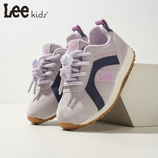 Lee Children's Shoes Spring New Children's Low-top Running Shoes Girls' Versatile Anti-Slip Sports Shoes for Boys X0068 Purple 29 Recommended Foot Length 179mm