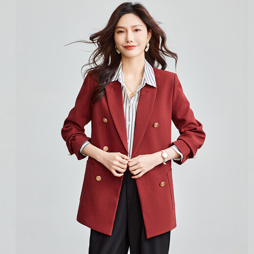 TERRE BLEUE temperament and high-end small suit jacket for women 2026 spring and autumn new commuting loose and versatile slim suit top