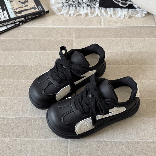 Woodpecker Hong Kong style white shoes for women 2026 spring new sneakers soft sole versatile lightweight casual shoes comfortable non-slip sports shoes black 36 (230mm)