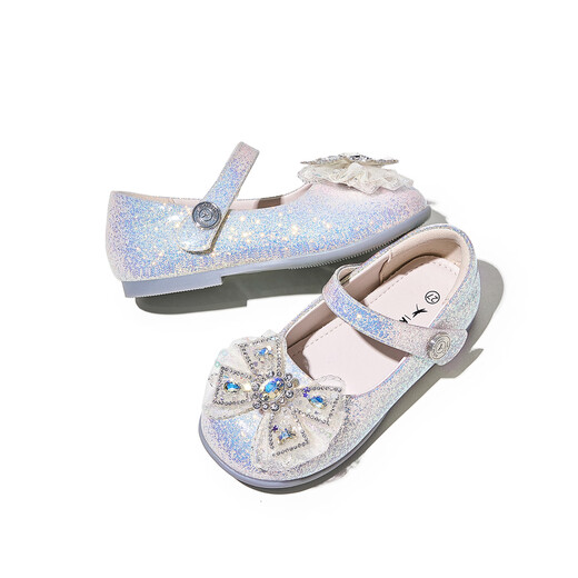 Red Dragonfly Girls' Shoes 2026 Spring Children's Shoes Princess Elsa Shoes Small Leather Shoes Q61BD025 Beige 31