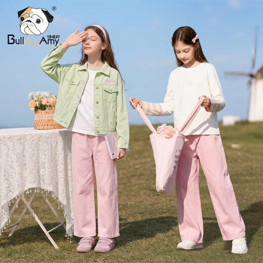 CHANZUIGOU children's clothing girls dopamine fake two-piece letter T-shirt 2026 spring new style versatile tops for women