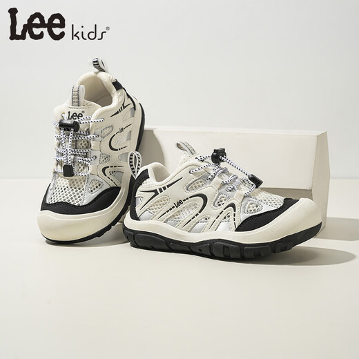 LEE KIDS children's sports shoes for men, women and middle-aged children running shoes 26 spring new running shoes non-slip wear-resistant running shoes casual shoes beige 26 inner length 16.9cm suitable for feet 15.9-16.4cm long