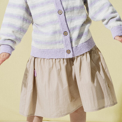 Papa new product climbing spring girls skirt expressive skirt versatile baby girl children flower bud skirt beige 100