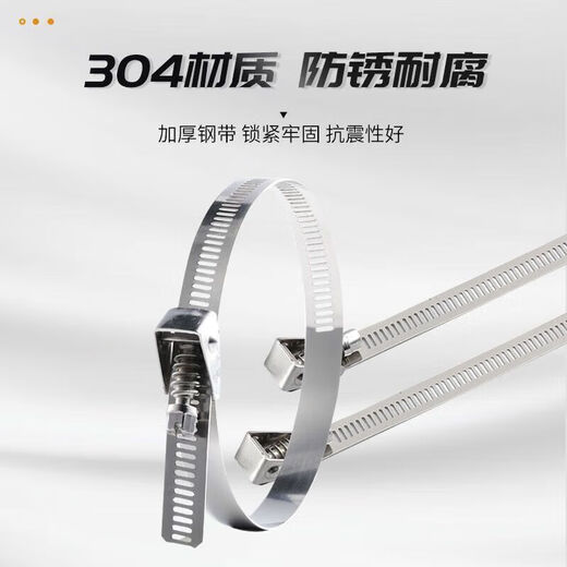 Xu ordered manufacturers to wholesale 10-pack of 304 quick-release ladder hose clamps, stainless steel live buckle cable ties, marine durable metal, 10 pieces/package, 1200mm/root length 1.2 meters