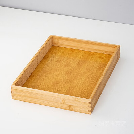Yusenyi Bamboo Tray Rectangular Bread Display Tray Cake Shop Bakery Shop Pastry Tray Bamboo Wood Food Mooncake Wooden Tray 30*30