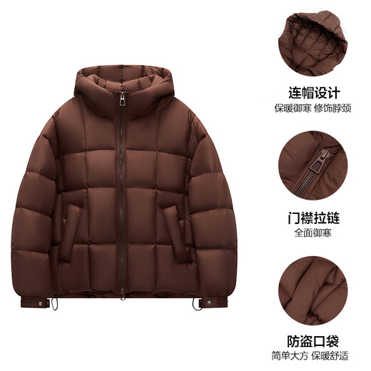 Yalu High Filled Down 242g 2025 Short Puff Down Jacket Autumn and Winter Couple High Puff Profile Warm Daily Jacket Light Gray S Recommended 80-100Jin Jin is equal to 0.5 kg