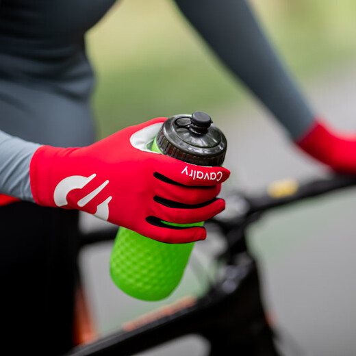 CAVALRY Cycling Gloves Windproof Full Finger Mountain Bike Road Bike Shock Absorbing Touch Screen Gloves Men's and Women's Spring and Autumn Outdoor Sports Fitness Gloves Cycling Equipment Black L Size