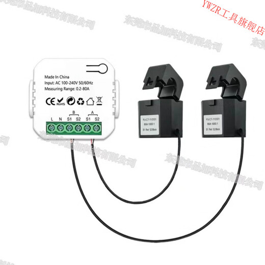 Tuya Tuya smart two-way 12-channel electricity meter WIFI Zigbee with CT transformer sample ZIGBEE-dual channel-2CT
